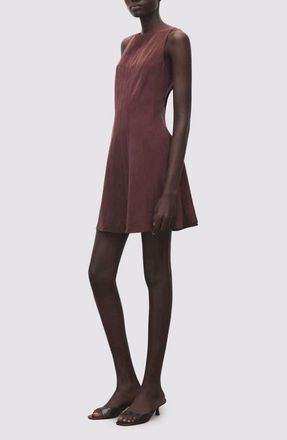 Mango Paneled Minidress in Brown at Nordstrom, Size 4
