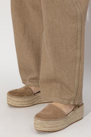 Gianvito Rossi Suede Platform Shoes, Womens, Brown