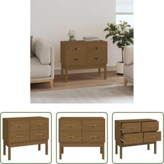 vidaXL vidaXL Tavolo in pino - Tavolo Consolle Ambra 90x40x78 cm in Legno Massello di Pino
