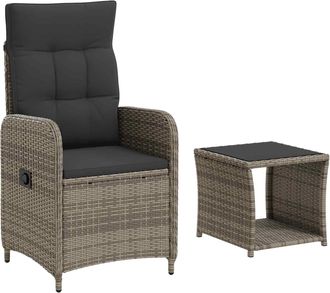 vidaXL Conjunto De Sof&aacute;s De Jard&iacute;n 2 Uds. Gris Y Gris Oscuro Vidaxl