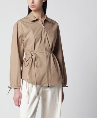 Moncler Beige zip-up shirt jacket