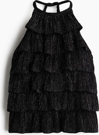 H&M Neckholder-Top mit Stufen - Schwarz