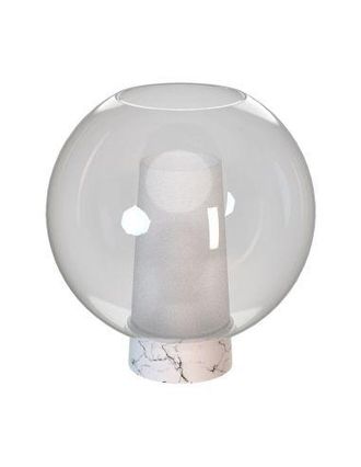 Mantra Mantra L&aacute;mpara De Sobremesa De Cristal Nora Bola De Cristal &Oslash;25 - Negro/m&aacute;rmol, Oro/blanco