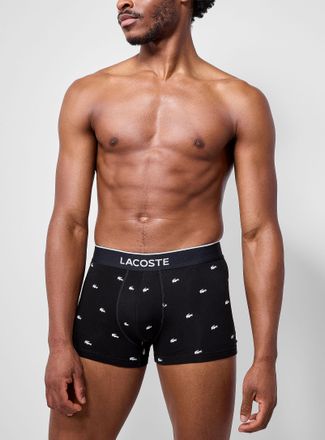 Lacoste Mens 2 onyx stretch trunk Cotton