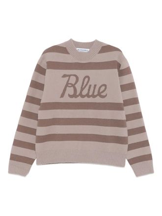 Bluemarble striped crew-neck sweater - men - Polyester - M - Brown