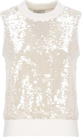 PESERICO Top With Paillettes