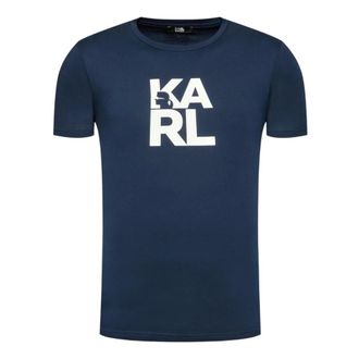 Karl Lagerfeld T-Shirts, male, Blue, Size: XL T-shirt 100% Cotton