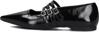 Vagabond Schoenen, Dames, Zwart, 40 EU, Leer, Elegante ballerinas met zilveren gespen