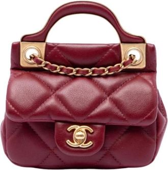 Chanel Borsa Mini Satchel Trapuntata Pre-owned - - Pre-owned - Donna - Rosso - ONE SIZE