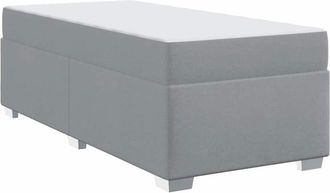 vidaXL Estructura De Cama Gris Claro 100 X 200 Cm Tela Vidaxl