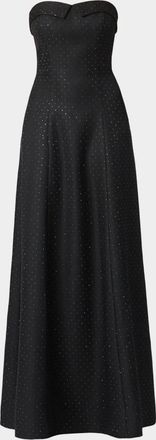 Shoshanna Lindy Strapless Crystal Twill Gown