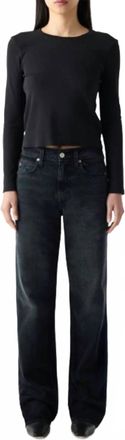 Amo Annette High Rise Straight Leg Jeans In Spark