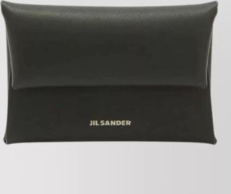 Jil Sander leather folded coin wallet