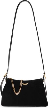 Zadig&Voltaire Su&egrave;de Tas Met Logo - Dames - Schoudertassen - Zwart - ONE Size - Su&egrave;de - Tassen