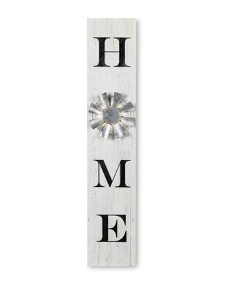 Gerson International 45.7In Antique White Wood Welcome Porch Sign