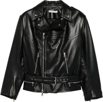 Alessandra Rich Giacca biker in pelle - Nero
