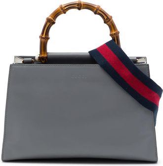 Gucci Pre-owned Gucci Small Calfskin Bamboo Web Nymphaea Satchel Ladies CDBQCKCAKXI9001C