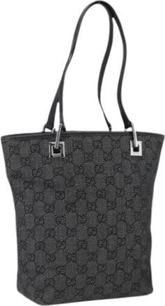 Gucci Pre-owned Vintage Tote Bag - Dames - Vintage Schoudertas - Zwart - ONE Size - Leer - Vintage