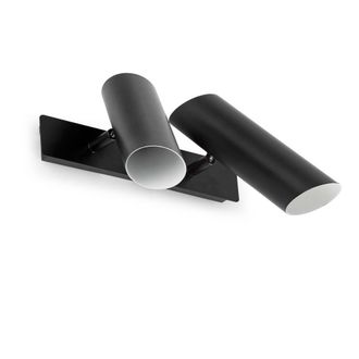 Netlighting Link 2 Light Indoor Adjustable Wall Spotlight White Black E27