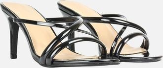 XY London Womens XY London Womens/Ladies Angel Patent Crossover Strap Mule Sandals - Black - Size: 8