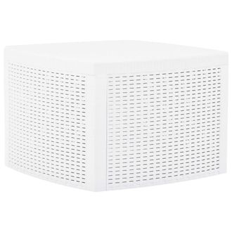 vidaXL Mesa Auxiliar De Pl&aacute;stico Blanco 54x54x36,5 Cm Vidaxl