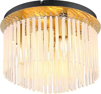Globo Lighting Plaf&oacute;n - Gorley - Dorado - Vidrio - &Oslash; 32cm - E14