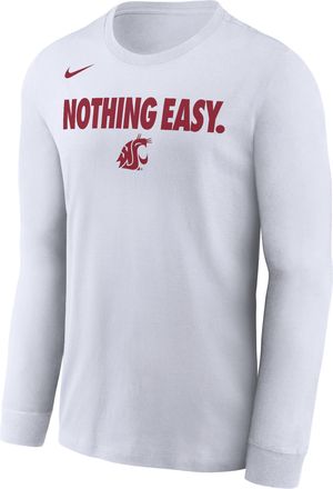 Nike Washington State Nike Mens College Long-Sleeve T-Shirt in White | M22284MMWS-WHT
