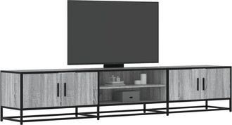vidaXL Mueble Para Tv Madera De Ingenier&iacute;a Gris Sonoma 210x35x41 Cm Vidaxl