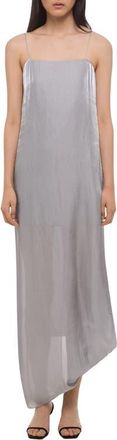 Helmut Lang Fluid Asymmetric Hem Maxi Dress in Cloud at Nordstrom, Size 10