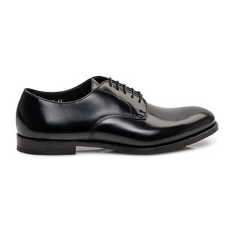 Doucal's Leren Derby Schoenen met Veters - Heren - Nette schoenen - Zwart - 42 1/2 EU - Leer - Schoenen