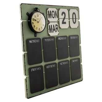 Wanderlust Deco Wanderlust Deco - Tabla Calendario Verde 70x70x7