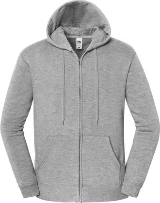 Fruit Of The Loom Fruit of the Loom Unisex Volwassen Iconische Premium Volledige Rits Hoodie (Sport Grijs)