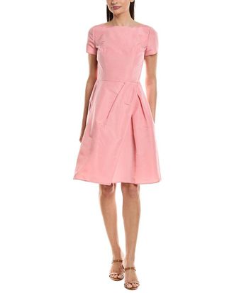 Carolina Herrera Bateau Neck Silk Dress