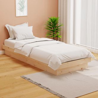 vidaXL Estructura De Cama Individual Peque&ntilde;a Sin Colch&oacute;n Madera Maciza Vidaxl