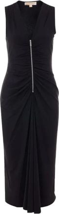 Michael Kors Midi Jurk - Dames - Casual kleedjes - Zwart - M - Polyester - Kleedjes