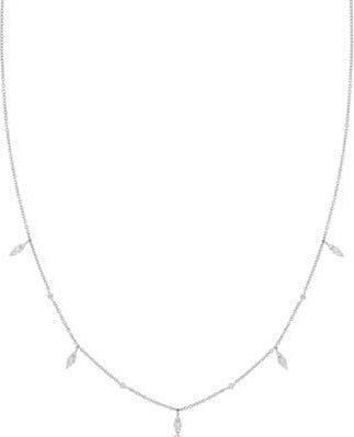 Bony Levy Liora 18K White Gold Diamond Station Necklace at Nordstrom Rack