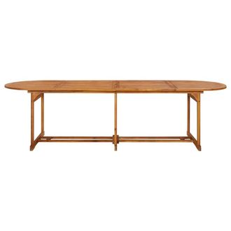 Berkfield Home Garden Dining Table 280x90x75 cm Solid Acacia Wood in Brown | Size: 280 x 90 x 75 cm
