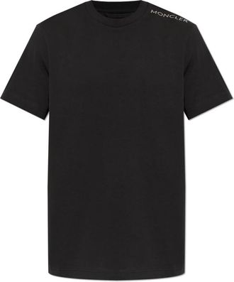 Moncler Logo T-shirt - Heren - T-shirts - Zwart - XL - Katoen - Tops