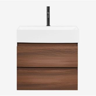 Sklum Sklum - Conjunto De Mueble De Ba&ntilde;o En Madera Y Chapa De Fresno Con Lavabo Integrado Ona