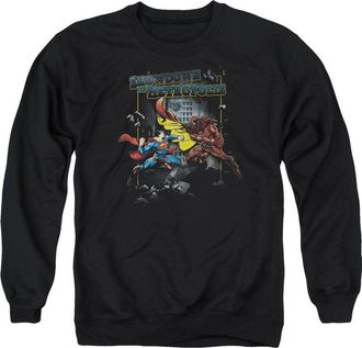 Gildan Superman Showdown Adult Crewneck Sweatshirt