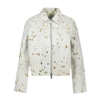 Sams&oslash;e & Sams&oslash;e Speckled Cowhide Jacket - Beige
