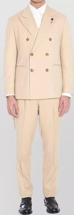 Lardini suit double-breasted peak lapels