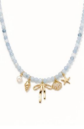 Argento Vivo Sea Life Charm Beaded Necklace in Gold at Nordstrom