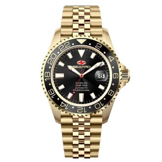 Seapro Grand Meridian Quartz Black Dial Mens Watch SP4338