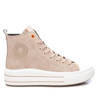 Xti Womens Canvas Ankle Booties In Beige