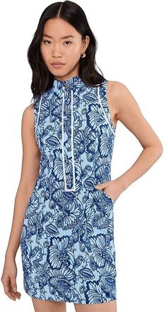 Lilly Pulitzer Kathy Dress Upf 50+ Womens Active Sets Starlight Navy Proud As A Peacock Stripe Golf : 12, Nylon/Polyester/Spandex