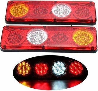OEM Ulisem - Luces Traseras Led Impermeables Para Remolque De 24 V - Paquete De 2 - Resistentes A Golpes Ip65 - F&aacute;cil Instalaci&oacute;n - Larga Vida &Uacute;til - 36 U