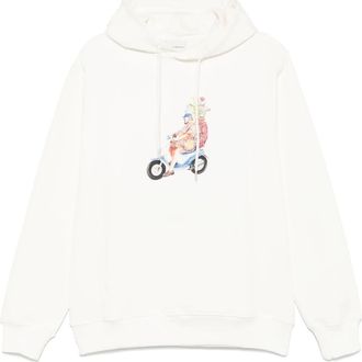 Drôle de Monsieur Felpa Le Hoodie Golfeur con cappuccio - Bianco