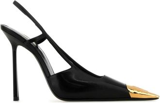 Saint Laurent Black Leather Jeanne Pumps