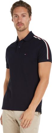 Tommy Hilfiger Mens Regular Fit Short Sleeve Polo Shirt, Blue (Desert Sky), S